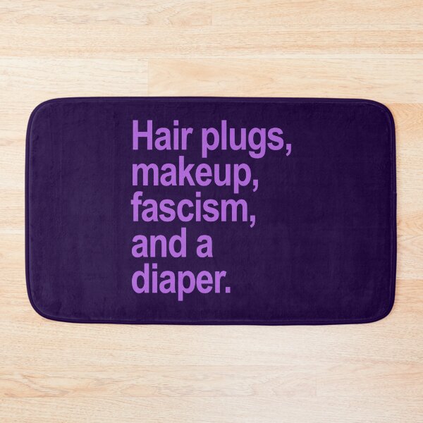 Item preview, trump defined - Hair plugs, makeup, fascism, and a diaper (lavender) designed and sold by Thelittlelord.