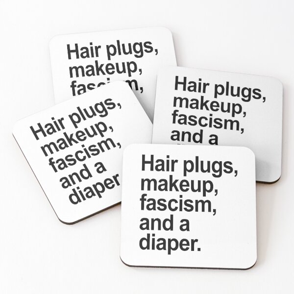 Artikelvorschau, trump defined - Hair plugs, makeup, fascism, and a diaper (black) entworfen und verkauft von Thelittlelord.