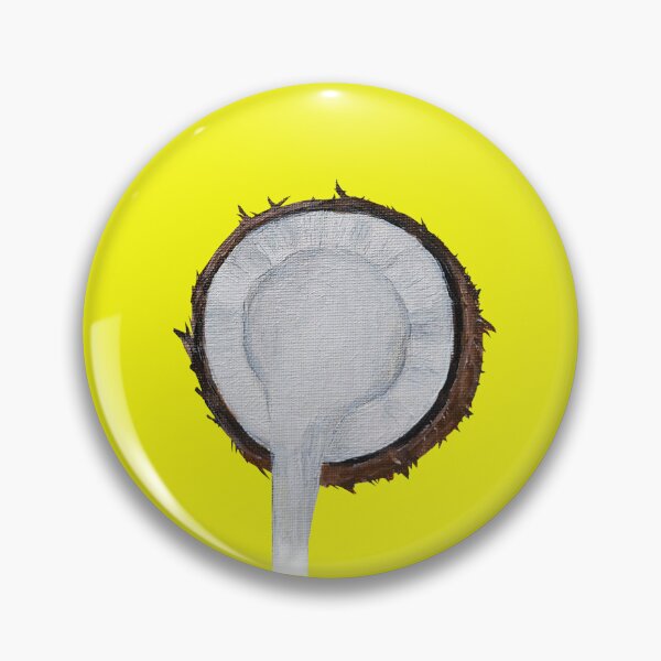 Item preview, COCONUT on VIBRANT YELLOW BACKGROUND designed and sold by EstelleCress.