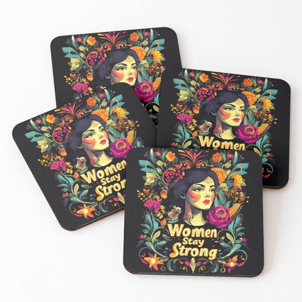Item preview, Abstract Floral Women Stay Strong graphic design designed and sold by Artbyminga.