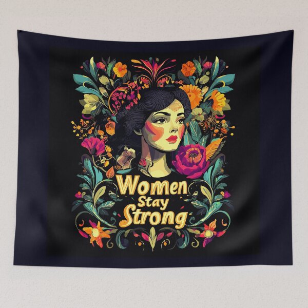 Item preview, Abstract Floral Women Stay Strong graphic design designed and sold by Artbyminga.