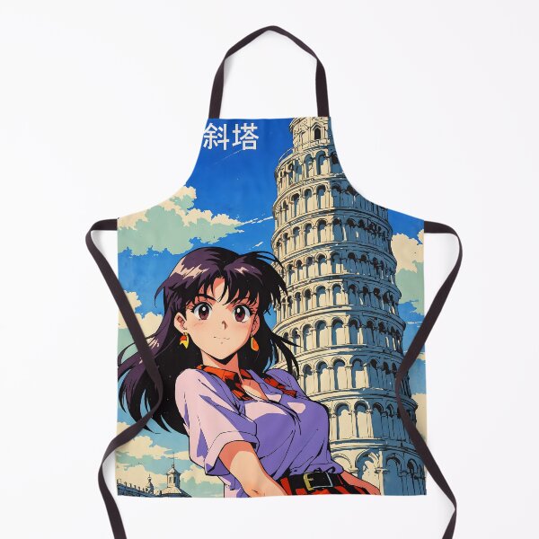Item preview, Tower of Pisa Italy Retro Anime Girl 80s Vintage Travel designed and sold by Retro-Anime9.