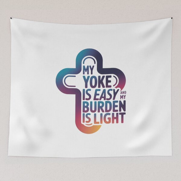 Item preview, My Yoke is Easy and My Burden is Light, Cross Art  designed and sold by Faithloveshop.