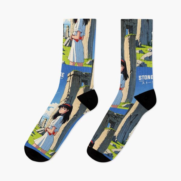 Item preview, Stonehenge England Retro Anime Girl 80s Vintage Travel designed and sold by Retro-Anime9.
