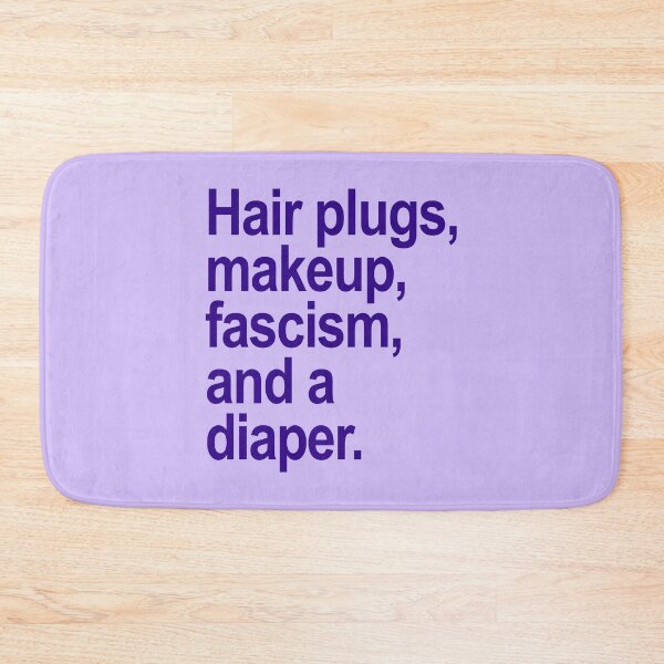 Item preview, trump defined - Hair plugs, makeup, fascism, and a diaper (purple) designed and sold by Thelittlelord.