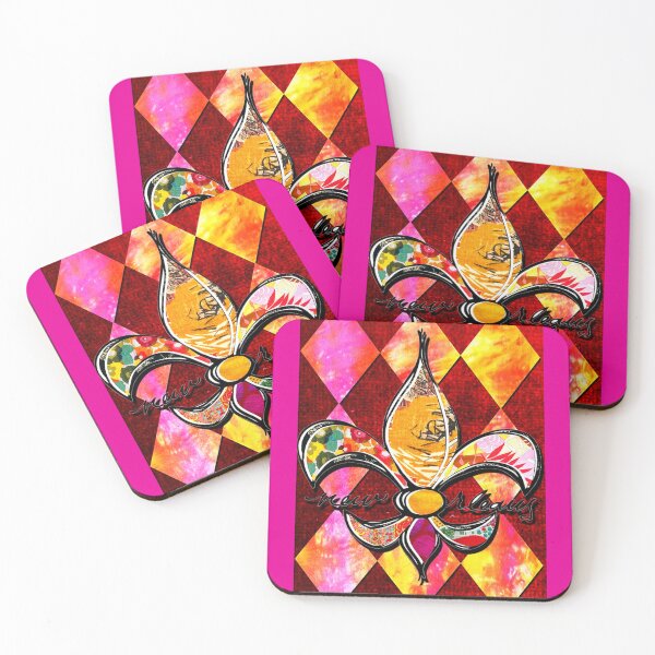 Item preview, Pink Fleur d Lis Collage designed and sold by artbyomega.