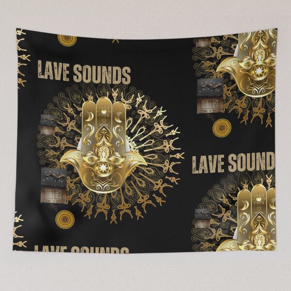 Item preview,  Lave Sounds Golden Hand Of Hamsa Religious Colorful Design designed and sold by EarthArtDesigns.