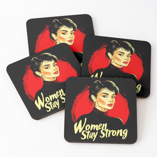 Item preview, Bold Red and Black Women Stay Strong graphic design designed and sold by Artbyminga.