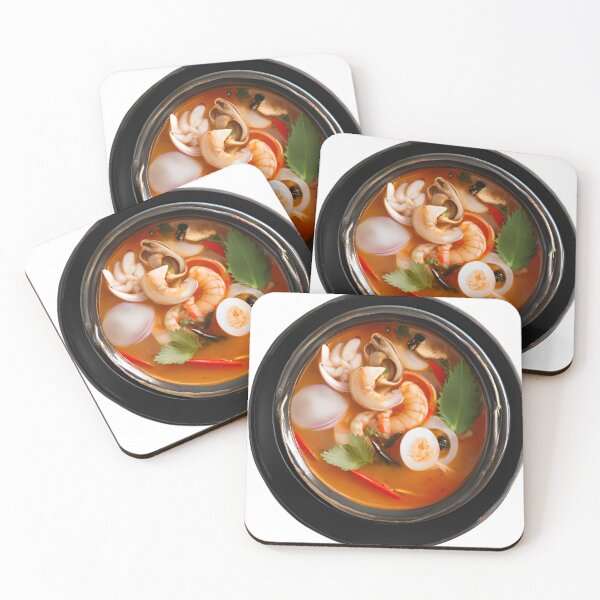 Item preview, A bowl of soup with shrimp, mushrooms, and egg designed and sold by PWDigitalArt.