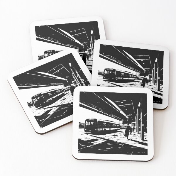 Item preview, Bus Station Terminal Transit Stop Hub Urban Commuter designed and sold by inkoutninja.