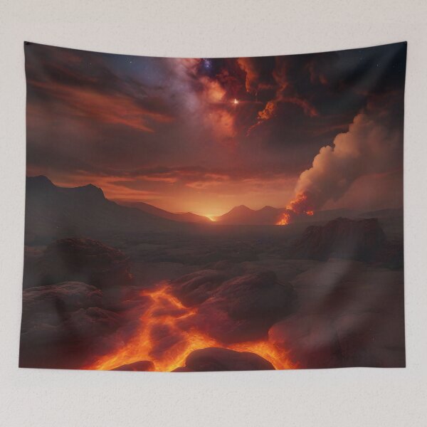 Item preview, Planetary Eruption and Fiery Ring - Molten Realms Collection designed and sold by SpacePrintss.