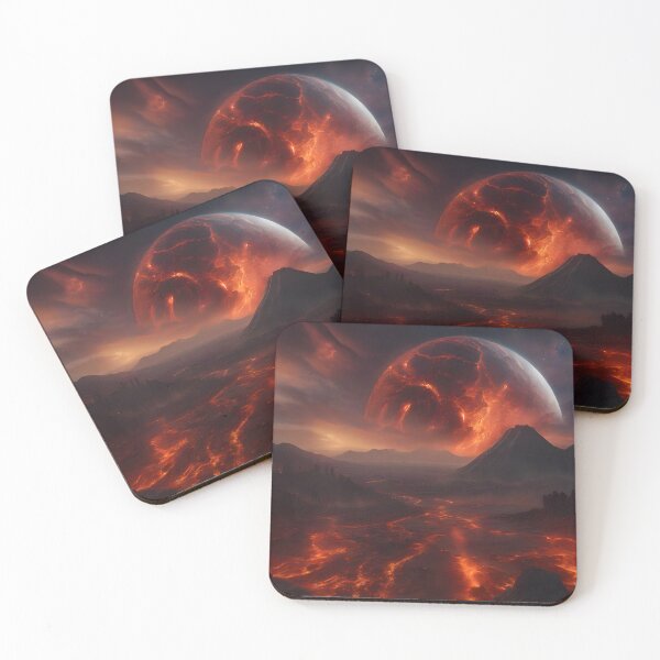 Item preview, Explosive Eruption on a Volcanic Planet - Molten Realms Collection designed and sold by SpacePrintss.