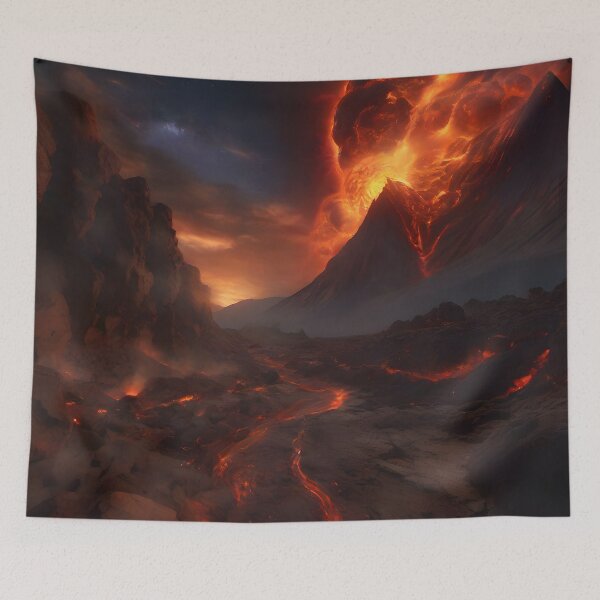 Item preview, Sunset Over Molten Plains - Molten Realms Collection designed and sold by SpacePrintss.