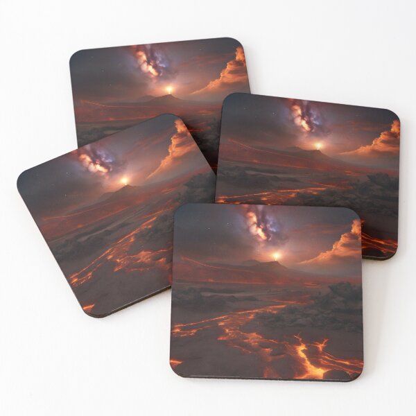 Item preview, Eruption Under Cosmic Skies - Molten Realms Collection designed and sold by SpacePrintss.