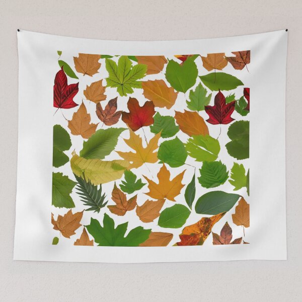 Item preview, A collection of leaves of various colors, including green, yellow, and red designed and sold by PWDigitalArt.