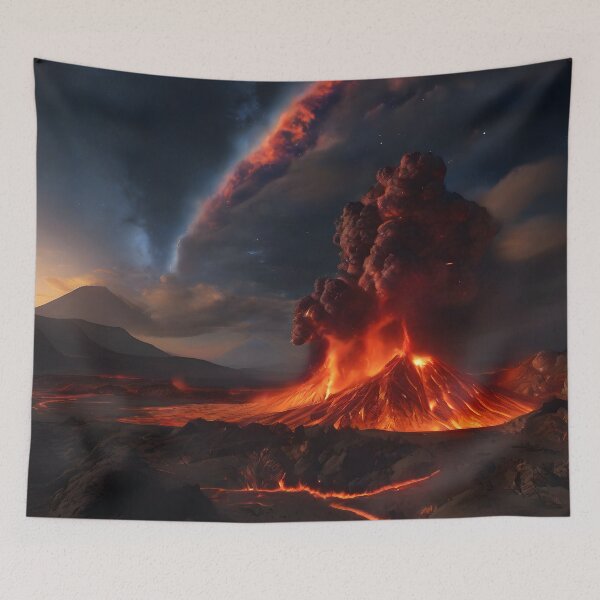 Item preview, Molten River Beneath Fiery Cosmos - Molten Realms Collection designed and sold by SpacePrintss.