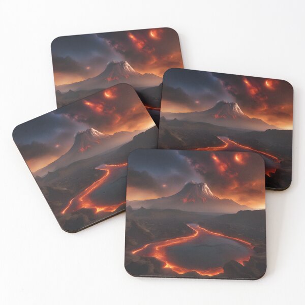 Item preview, Lava Fields Beneath Cosmic Skies - Molten Realms Collection designed and sold by SpacePrintss.