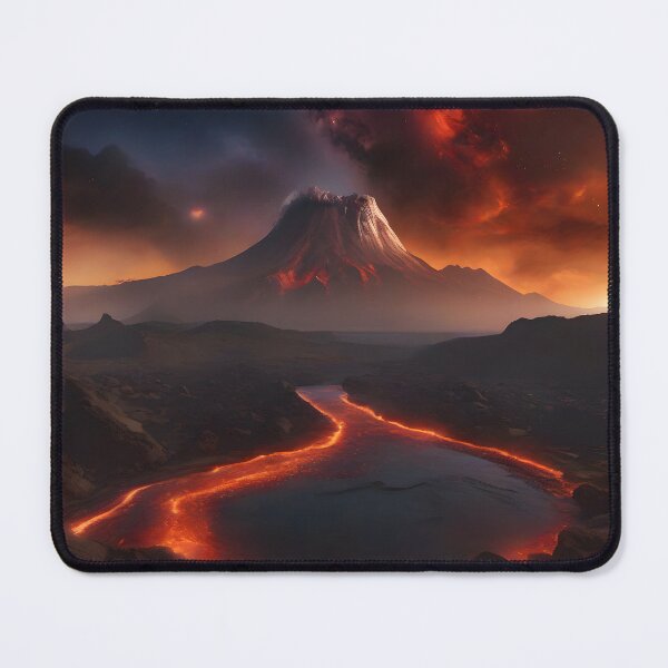 Item preview, Lava Fields Beneath Cosmic Skies - Molten Realms Collection designed and sold by SpacePrintss.