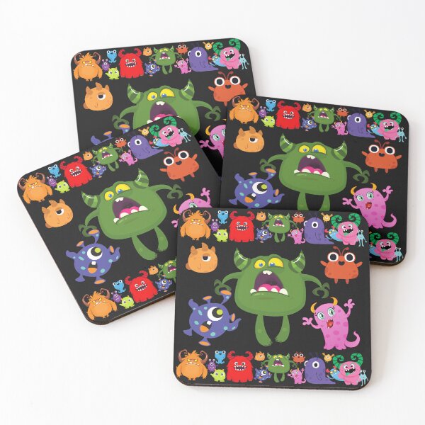 Item preview, Cute Little Monsters Party Green designed and sold by LaartStudio.