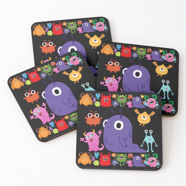 Item preview, Cute Little Monsters Party Purple designed and sold by LaartStudio.