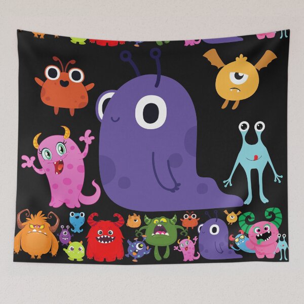 Item preview, Cute Little Monsters Party Purple designed and sold by LaartStudio.