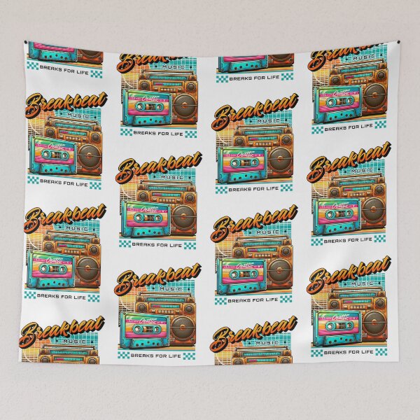 Item preview, BREAKBEAT  - Cassette Boombox (Black)  designed and sold by Discothreadz.
