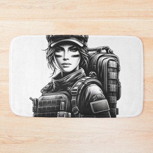 Item preview, Military Backpack Girl - Monochrome Adventure Art. designed and sold by NangKittipong.