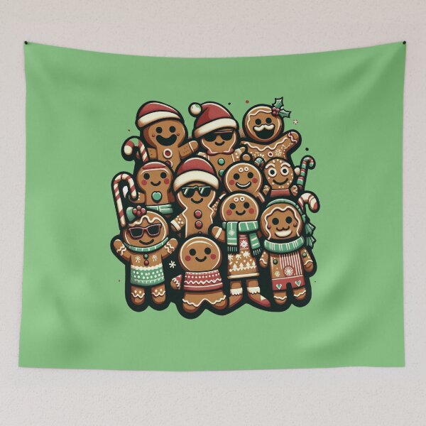 Item preview, Festive Gingerbread Gang Christmas Holiday Design designed and sold by ibobo4656.