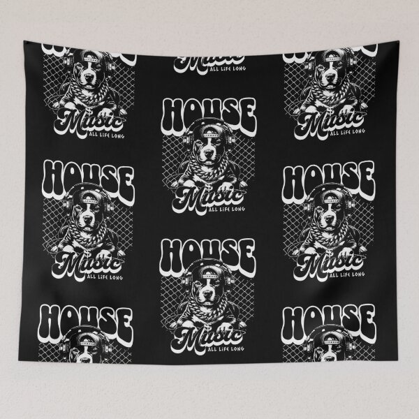 Item preview, HOUSE MUSIC  - House Dawg (White)  designed and sold by Discothreadz.