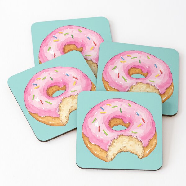 Item preview, Pink Sprinkle Donut Watercolor designed and sold by Magnolia Valley Art.