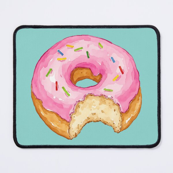 Item preview, Pink Sprinkle Donut Watercolor designed and sold by Magnolia Valley Art.