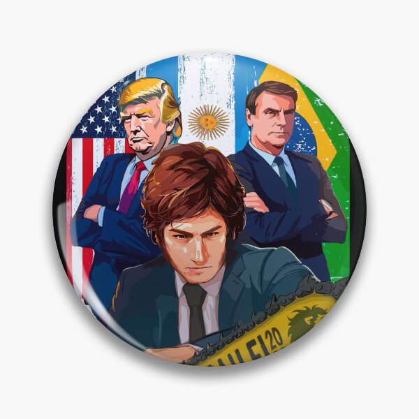 Artikelvorschau, Präsident Trump Bolsonaro Milei T-Shirt entworfen und verkauft von Christian Clothing.