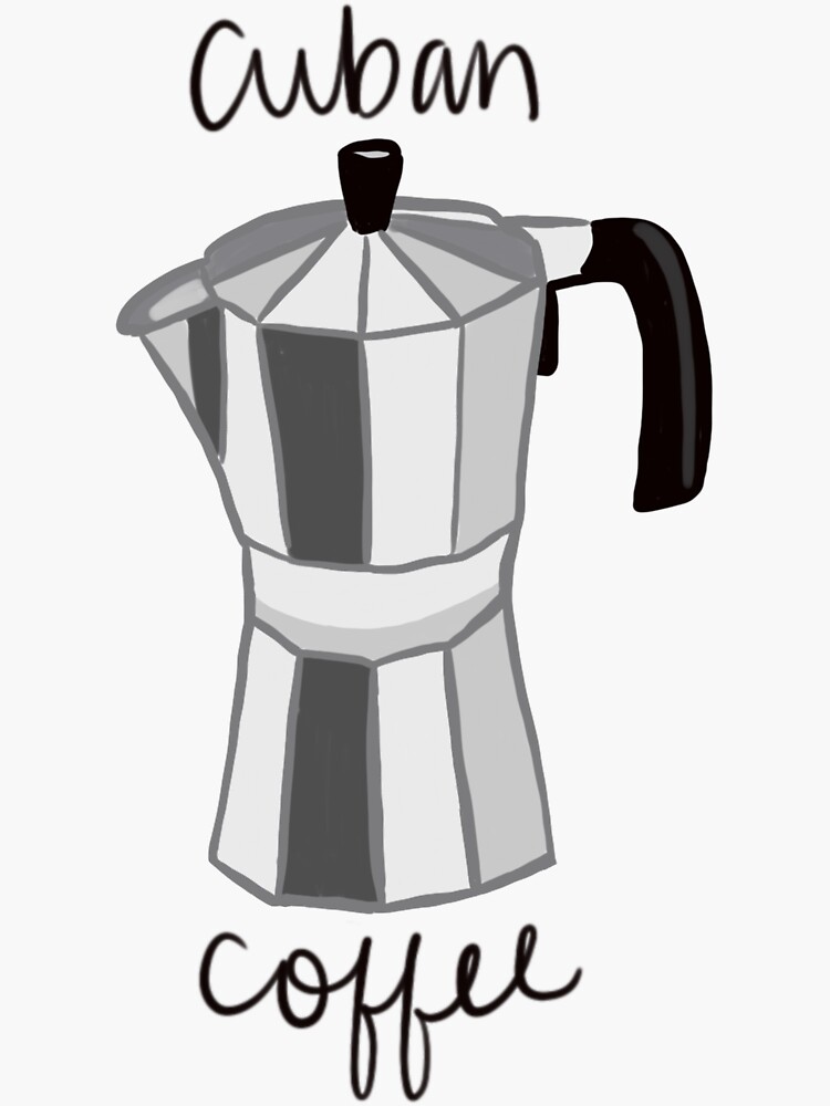 Cuban Coffee Maker Sticker for Sale by Nicmart