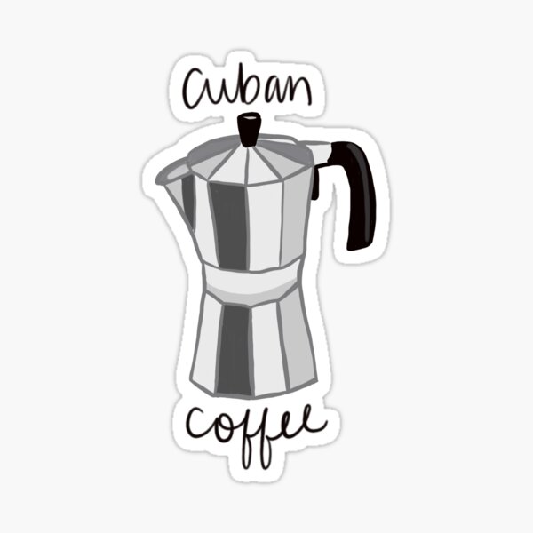 Cuban Coffee Maker Sticker