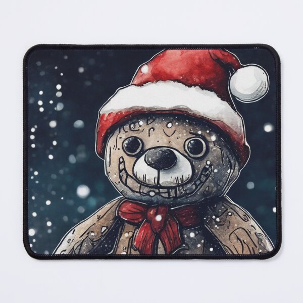 Item preview, Christmas and Holiday Teddy Bear - Watercolor & Ink 1 designed and sold by KBMediaArt.