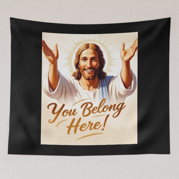 Item preview, Jesus You Belong Here for Church Greeter, Pastor, Staff designed and sold by tshirtart2024.