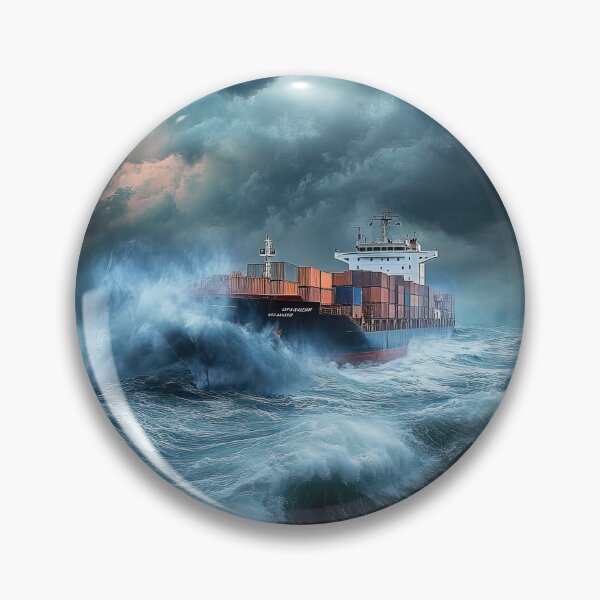 Item preview, Container Ship in Storm designed and sold by Elisabeth Lucas.