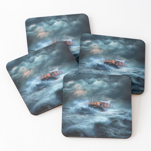 Item preview, Container Ship in Storm designed and sold by Elisabeth Lucas.