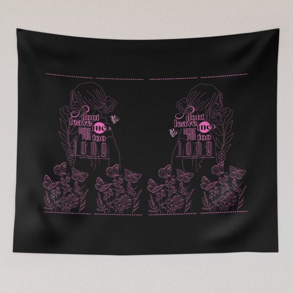 Item preview, Do Not Leave Me Flower Lady (black and pink) designed and sold by ProsetoPrint.