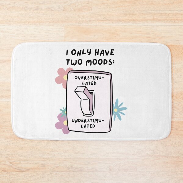 Item preview,  Relatable audhd/ adhd/ autism quote: overstimulated vs understimulated. Feminine flower design designed and sold by NeurodiverseTea.