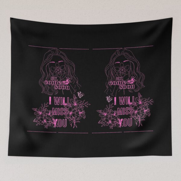 Item preview, Flower Lady Who Misses You (black and pink) designed and sold by ProsetoPrint.