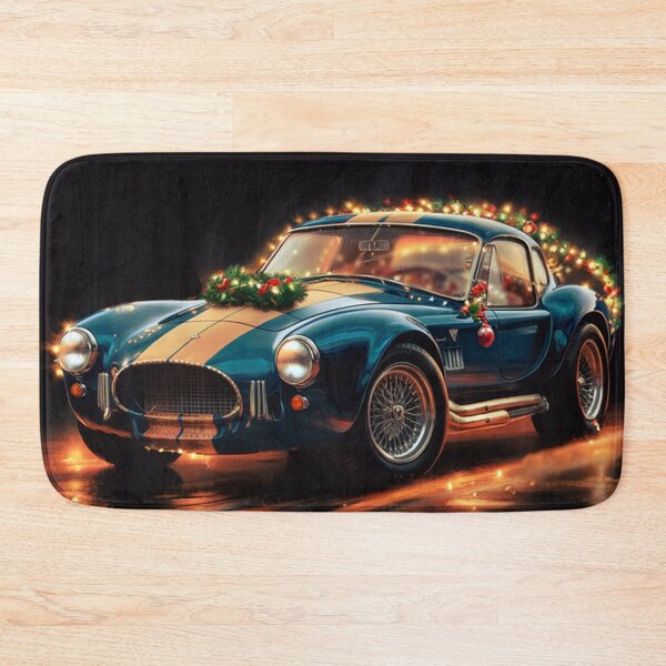 Item preview, Vintage Blue Sports Car with Christmas Decorations designed and sold by Kenny8716.