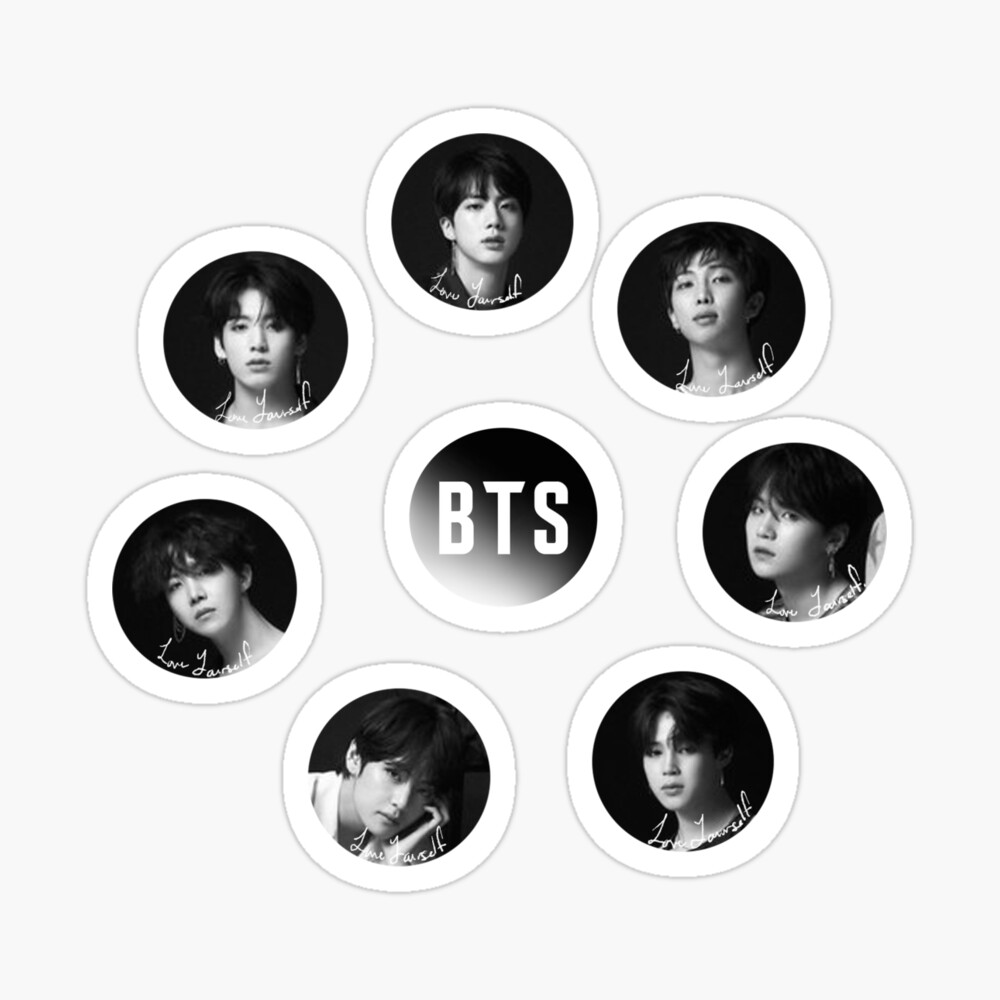 Bts Love Yourself Tear Sticker Set O Version Poster By Seleenashrestha Redbubble