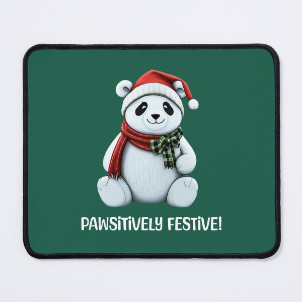 Item preview, PAWSITIVELY FESTIVE!, PAWSITIVELY FESTIVE!, Gift panda loving kids, Christmas gift you panda loving kids, cute panda designed and sold by DekoDesignsHub.
