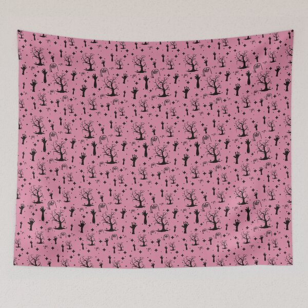 Item preview, Zombie Graveyard Black on Pink designed and sold by Kimber Nova.