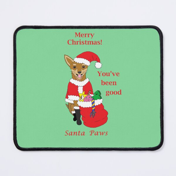 Item preview, Santa Paws Chihuahua with Sack of Dog Toys and Snacks designed and sold by JoyousArt4u.