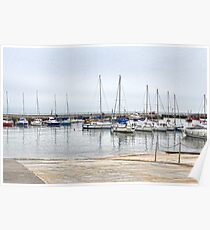 Misty Day At Lyme, Dorset Uk Poster