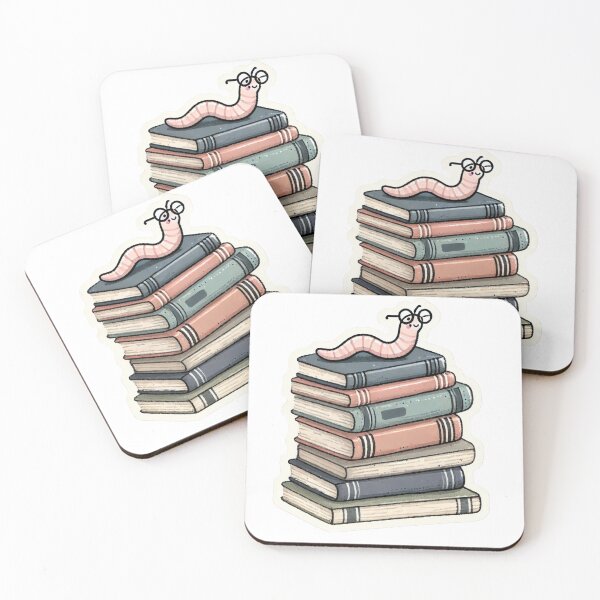 Item preview, Book Worm Wearing Reading Glasses designed and sold by maria-kuu.