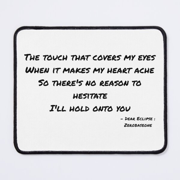 Item preview, Dear Eclipse By Zerobaseone Lyrics designed and sold by ArtRaftPro.