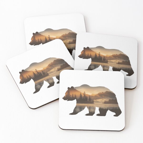 Item preview, Hidden Sunset Scenery within Bear Silhouette Design designed and sold by tarzbol.